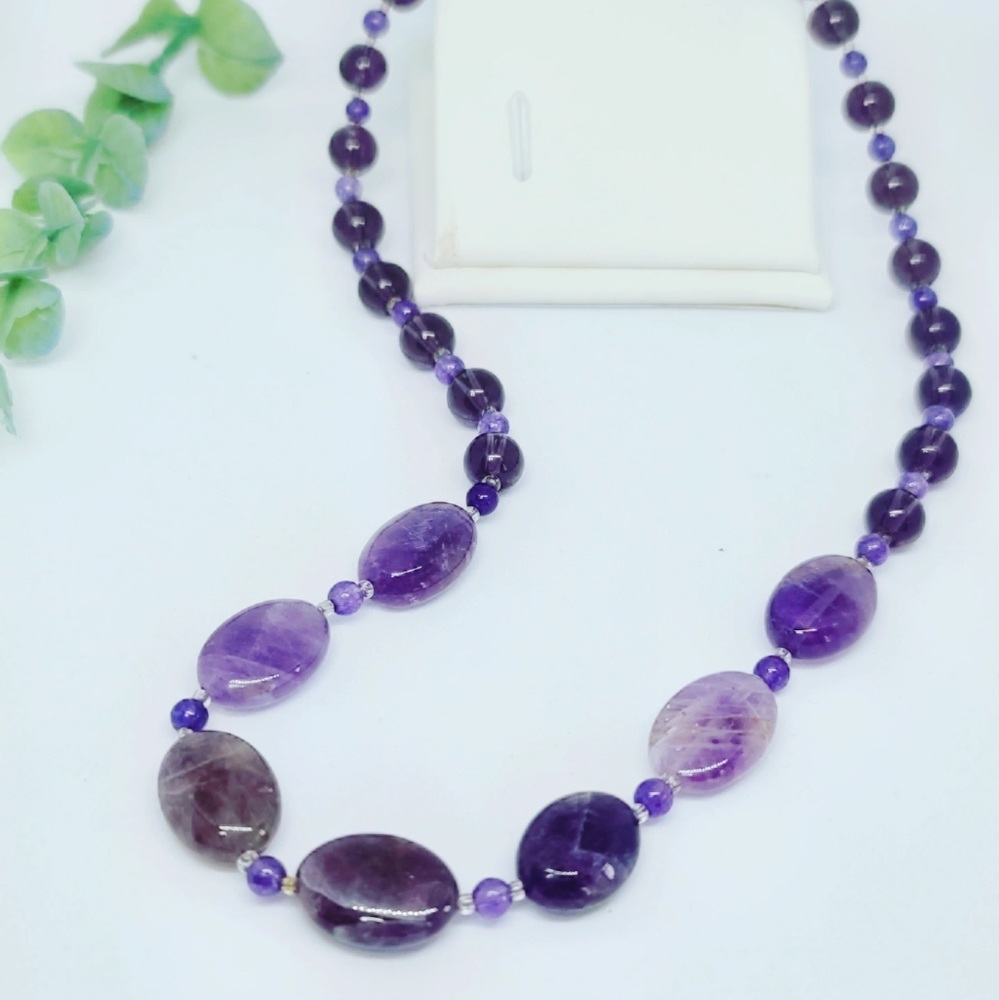 Amethyst and Amethyst Quartz necklace 😍